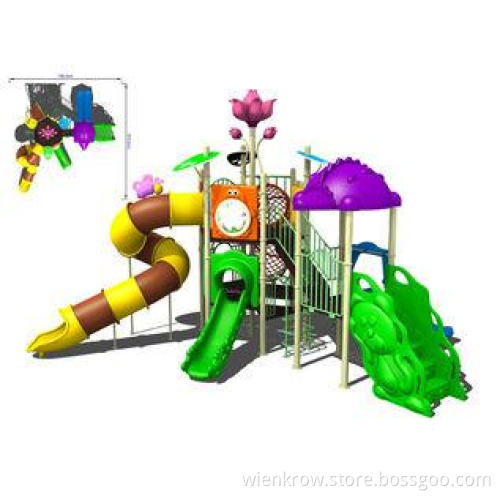 LLDPE Plastic Steel Commercial Kids Outdoor Playground Equi